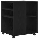 Storage Cabinet Black Oak 60 x 53 x 72,5 cm Engineered Wood - Front View