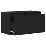 Hall Bench Black Oak 80 x 40 x 45 cm Engineered Wood - 45-Degree Angle
