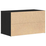 Hall Bench Black Oak 80 x 40 x 45 cm Engineered Wood - Rear View