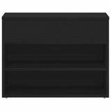 Shoe Bench with Shelf Black Oak 60 x 30 x 45 cm Engineered Wood - Close-Up Angle