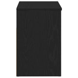 Shoe Bench with Shelf Black Oak 60 x 30 x 45 cm Engineered Wood - Low Angle