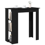 Bar Table Black oak 102 x 50 x 103.5 cm Engineered wood - Side View