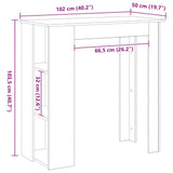 Bar Table Black oak 102 x 50 x 103.5 cm Engineered wood - Extra Image