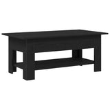 Coffee Table Black oak 102 x 55 x 42 cm Engineered wood - Front View