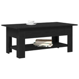 Coffee Table Black oak 102 x 55 x 42 cm Engineered wood - Side View