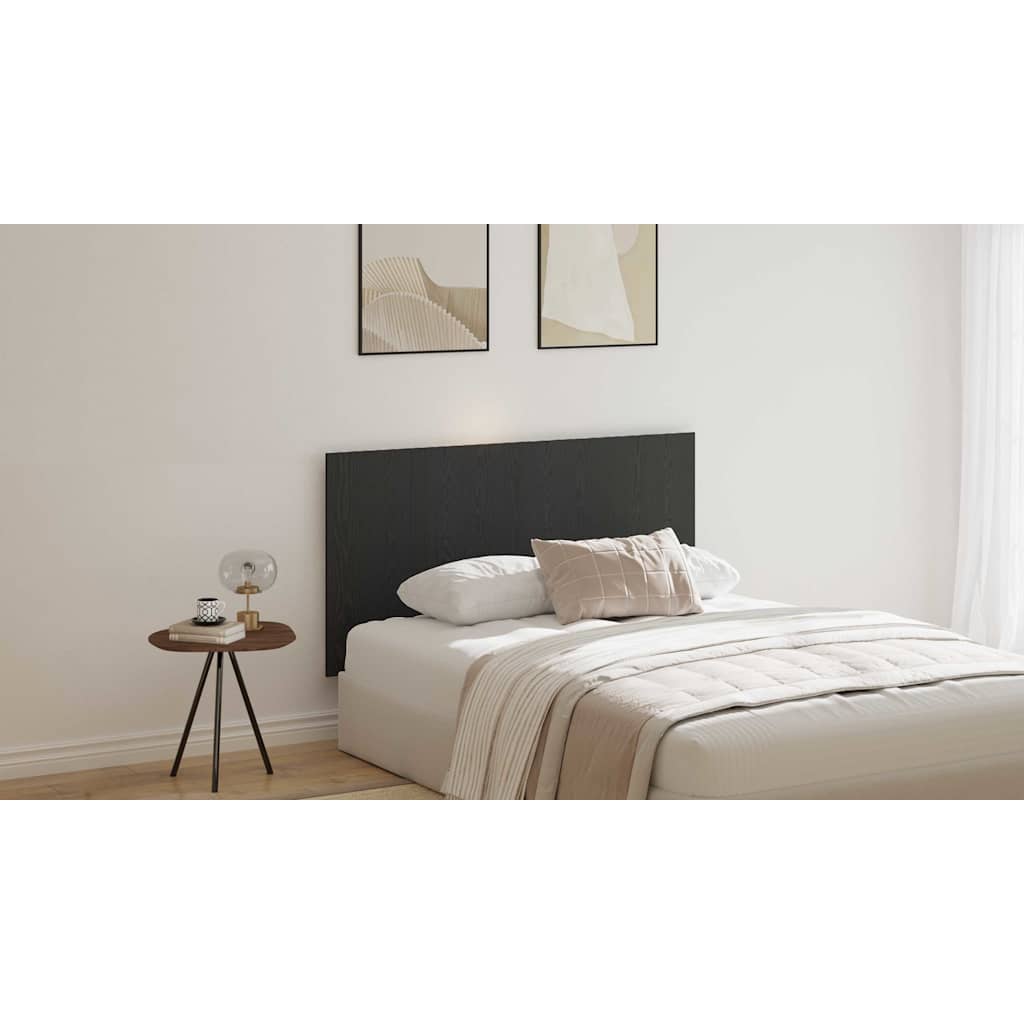 Bed Headboard Black Oak 160 x 1.5 x 80.5 cm Engineered Wood