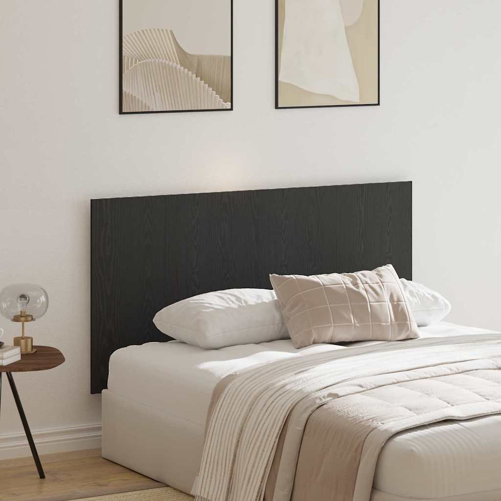Headboard Black Oak 160 x 1.5 x 80 cm Engineered Wood