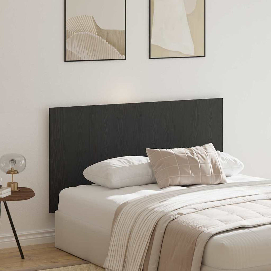 Bed Headboard Black Oak Engineered Wood
