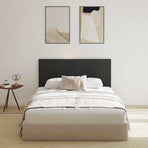 Bed Headboard Black Oak Engineered Wood