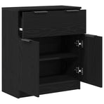 Sideboard Black Oak 60 x 30 x 70 cm Engineered Wood