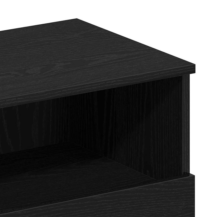 Bedside Cabinet Black Oak 40 x 36 x 65 cm Engineered Wood