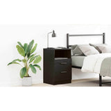 Bedside Cabinet Black Oak 40 x 35 x 65 cm Engineered Wood - Extra Image