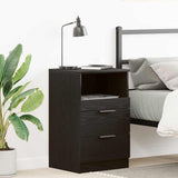 Bedside Cabinet Black oak 40 x 35 x 65 cm Engineered wood - Top-Down View