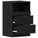 Bedside Cabinet Black Oak 40 x 36 x 65 cm Engineered Wood