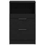 Bedside Cabinet Black Oak 40 x 36 x 65 cm Engineered Wood