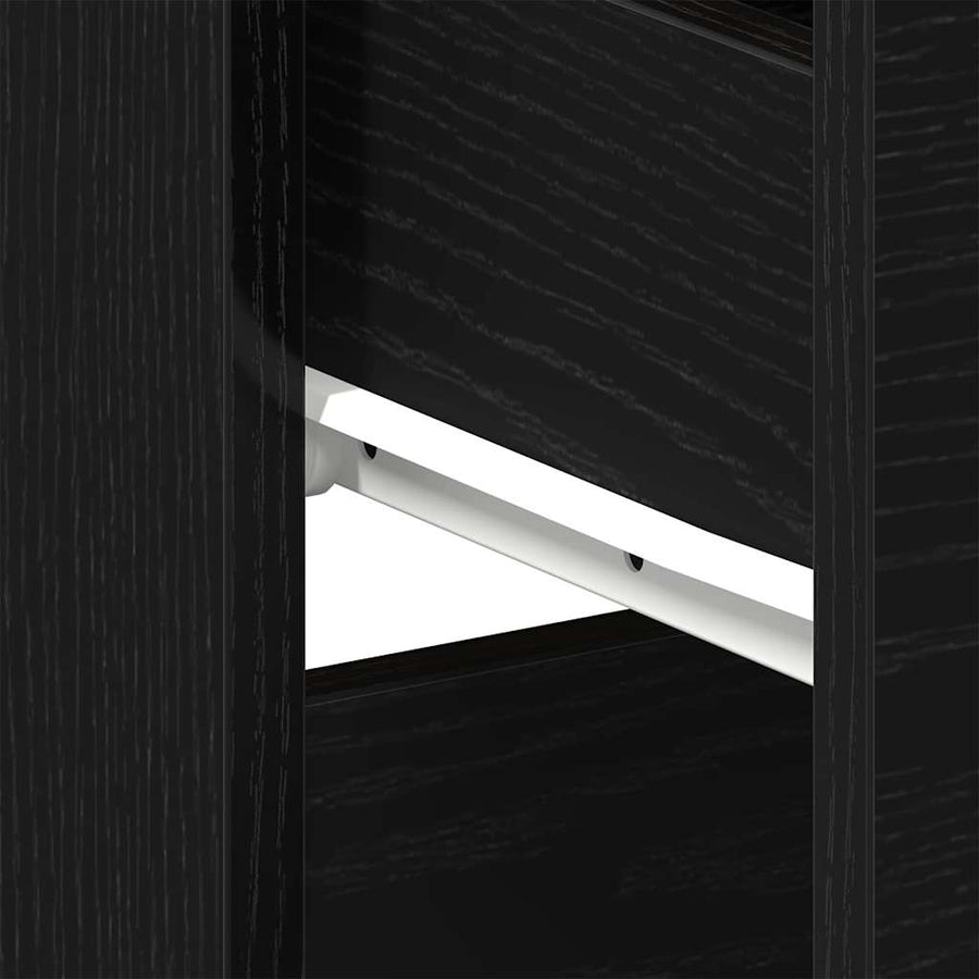 Bedside Cabinet 2 pcs Black Oak 40 x 36 x 65 cm Engineered Wood
