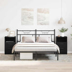 Bedside Cabinet 2 pcs Black Oak 40 x 36 x 65 cm Engineered Wood