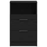 Bedside Cabinet 2 pcs Black Oak 40 x 35 x 65 cm Engineered Wood