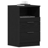Bedside Cabinet 2 pcs Black Oak 40 x 35 x 65 cm Engineered Wood