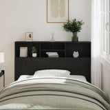Headboard Cabinet Black oak 140 x 19 x 103.5 cm Engineered wood