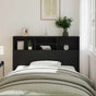 Headboard Cabinet Black Oak Engineered Wood