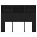 Headboard Cabinet Black oak 140 x 19 x 103.5 cm Engineered wood - Rear View