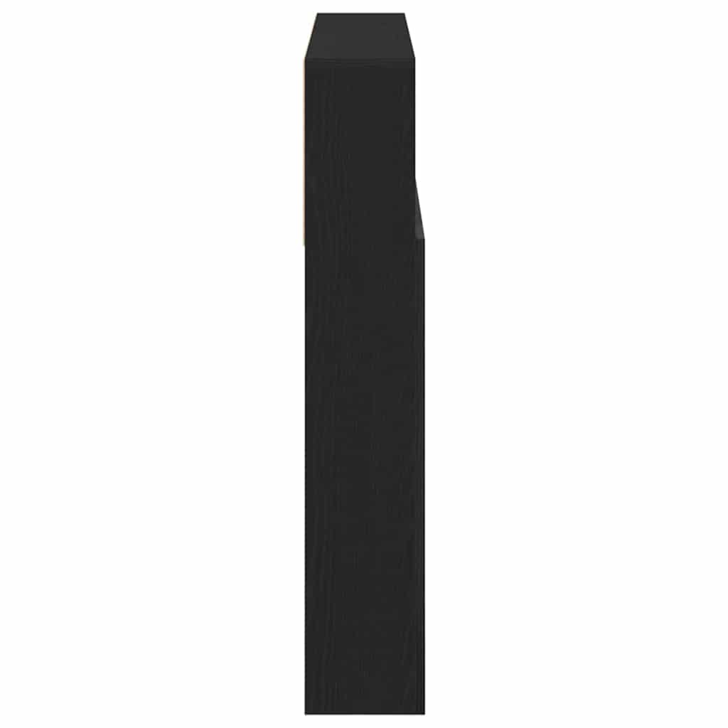 Headboard Cabinet Black Oak 160 x 19 x 103,5 cm Engineered Wood