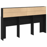 Headboard Cabinet Black Oak 180 x 19 x 103,5 cm Engineered Wood