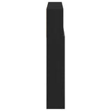 Headboard Cabinet Black Oak 200 x 19 x 103,5 cm Engineered Wood - Rear View