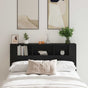 Headboard Cabinet Black Oak Engineered Wood
