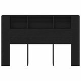 Headboard Cabinet Black oak 160 x 19 x 104.5 cm Engineered wood - 45-Degree Angle
