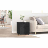 File Cabinet Black Oak 45 x 38 x 54 cm Engineered Wood