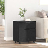 File Cabinet Black Oak 45 x 38 x 54 cm Engineered Wood