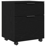 File Cabinet Black Oak 45 x 38 x 54 cm Engineered Wood