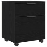 File Cabinet Black Oak 45 x 38 x 54 cm Engineered Wood - Front View