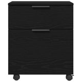 File Cabinet Black Oak 45 x 38 x 54 cm Engineered Wood