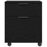 File Cabinet Black Oak 45 x 38 x 54 cm Engineered Wood - Rear View