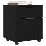 File Cabinet Black Oak 45 x 38 x 54 cm Engineered Wood - Side View