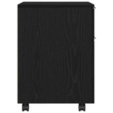 File Cabinet Black Oak 45 x 38 x 54 cm Engineered Wood - Close-Up Angle