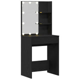 Dressing Table Black Oak 60 x 40 x 140 cm Engineered Wood - Top-Down View