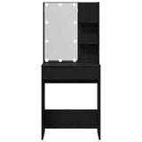 Dressing Table Black Oak 60 x 40 x 140 cm Engineered Wood - Rear View