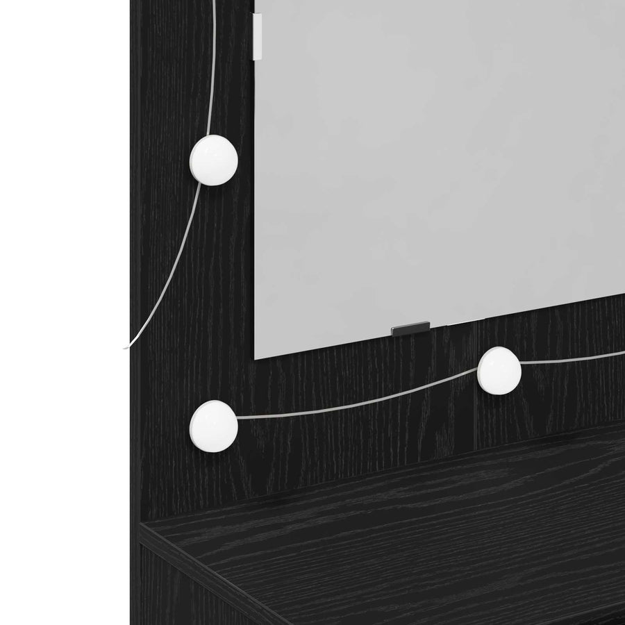 Mirror Cabinet Black Oak 90 x 31,5 x 62 cm Engineered Wood