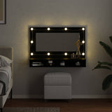 Mirror Cabinet Black Oak 90 x 31,5 x 62 cm Engineered Wood