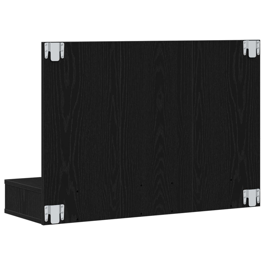 Mirror Cabinet Black Oak 90 x 31,5 x 62 cm Engineered Wood