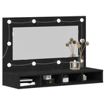 Mirror Cabinet Black Oak 90 x 31,5 x 62 cm Engineered Wood