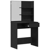 Dressing Table Black oak 74.5 x 40 x 141 cm Engineered wood - 45-Degree Angle