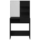 Dressing Table Black oak 74.5 x 40 x 141 cm Engineered wood - Close-Up Angle