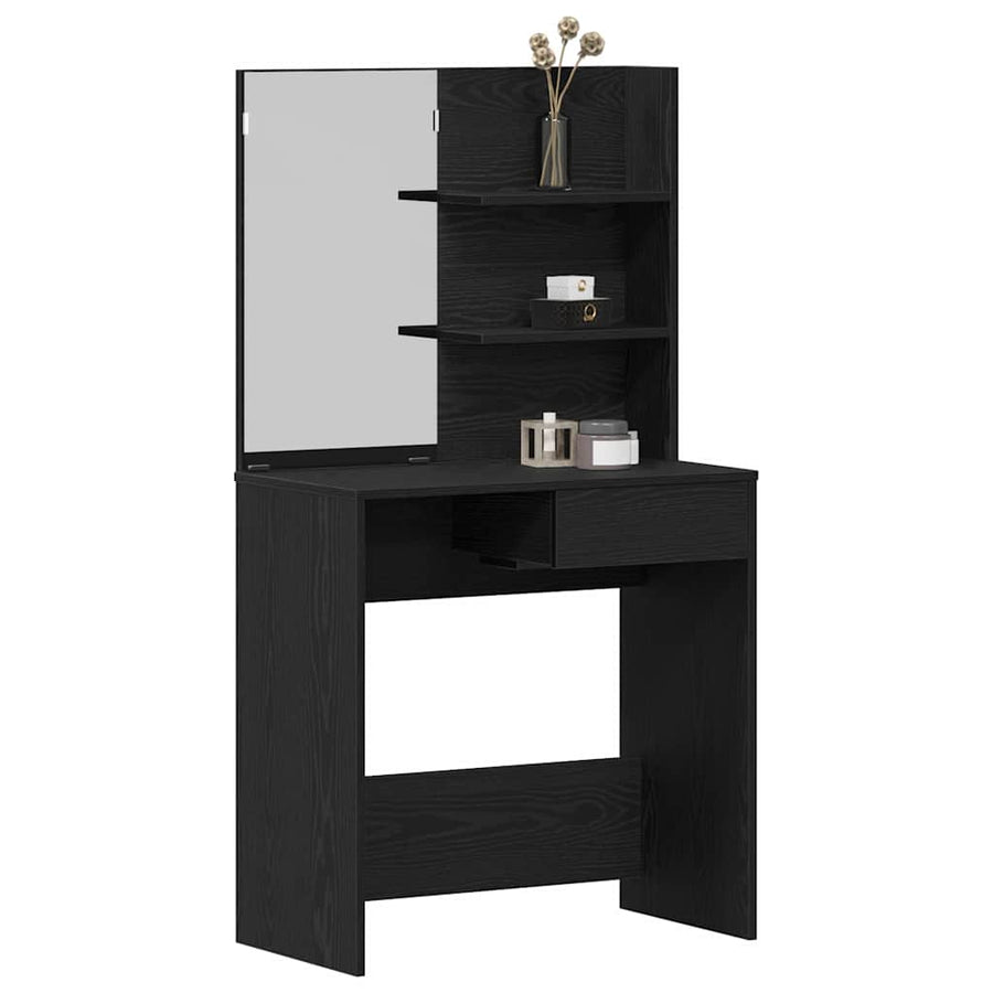 Dressing Table Black Oak 74,5 x 40 x 141 cm Engineered Wood