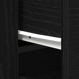 Sideboard with Drawer Black Oak 80 x 33 x 70 cm Engineered Wood