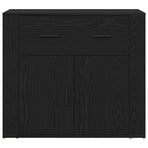 Sideboard Black Oak 80 x 33 x 70 cm Engineered Wood
